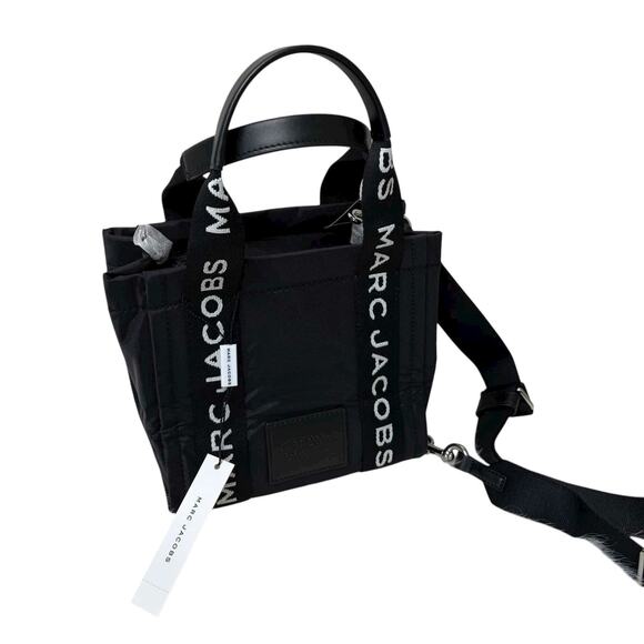 Marc Jacobs Marc-et Tote Small Black Nylon Crossbody Shoulder Bag Logo Strap NWT - Picture 3 of 5
